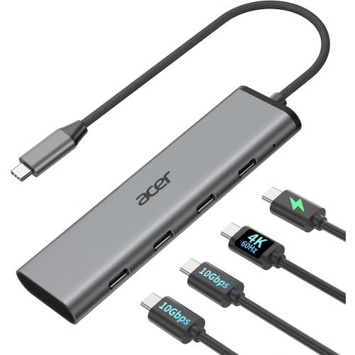 Acer 10Gbps USB C Hub with 4K@60Hz USB-C Display Output for Laptop