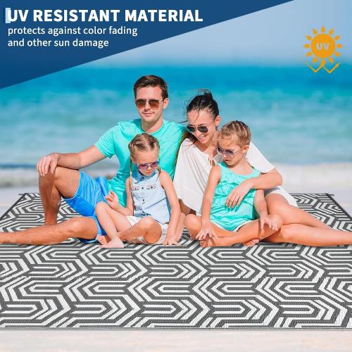 Garvee Outdoor Rug Large Waterproof Reversible Patio Rug
