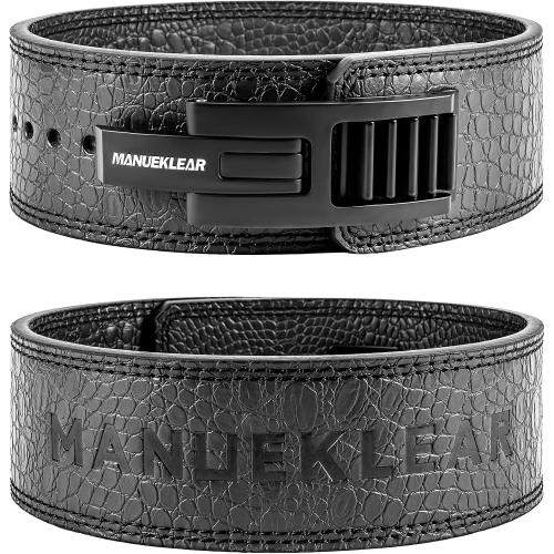 MANUEKLEAR Lifting Belt Lever for Men Women, 10mm Quick Locking Lever Belt Weightlifting with Adjustable Buckle, Lever Weight Lifting Belt for Powerlifting & Deadlifts