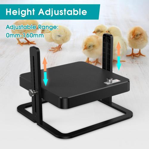 Upgraded Chick Heating Plate with Adjustable Height & Angle, Thermostatic Control Chick Warmer Pad for Enclosed Indoor Space – Ideal for Chicks, Ducklings, Quail, and Birds