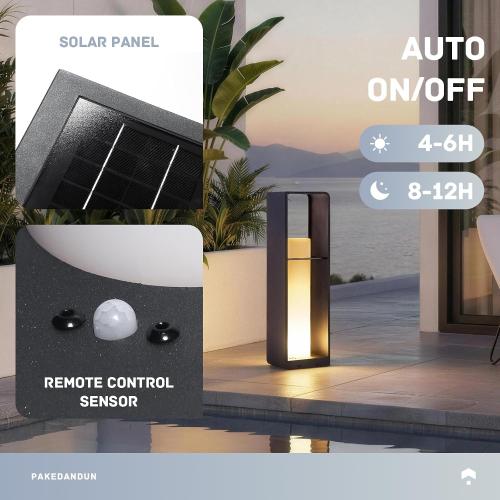 LED Corner Floor Lamp, IP65 Solar Lanterns Outdoor Waterproof
