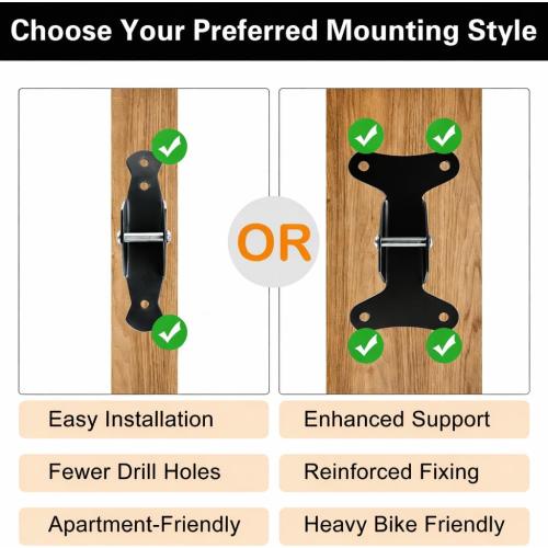 Cyfie Bike Wall Mount Garage Rack Hanger, Adjustable Horizontal Bicycle Garage Storage Hooks Indoor Bike Hook Holder for Haning Mountain Road Hybrid Bike in Apartment (2 Pack)