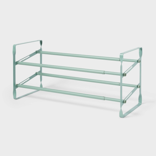 2 Tier Expandable Shoe Rack Green - Brightroom™