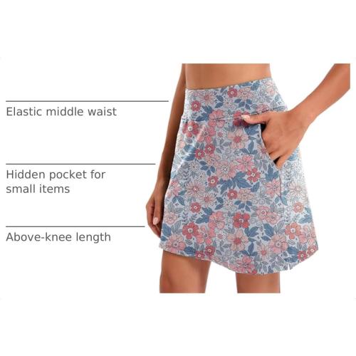Oyamiki Women's Active Athletic Skort Lightweight Tennis Skirt Perfect for Running Training Sports Golf