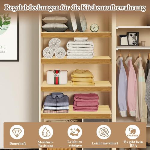 5 Pack Wire Shelf Covers,46x16x2in Wire Rack Covers for Pantry Durable PVC Shelf Liners-0.31 inch Thick, Moisture-Resistant Shelves Cover for Store Pantry Kitchen Removable Closet,#01 White