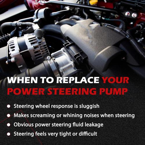 21-5142 Power Steering Pump with Pulley, Fit for 1999-2003 Mazda Protege1.8L 2.0L, 2002-2003 Mazda Protege5 2.0L, Replacement for 21-5142 B26K32650B