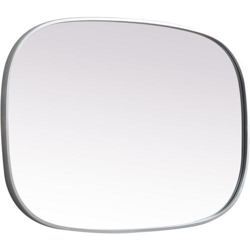 Elegant Decor Brynn 24x36 Oval Modern MDF Wood/Iron Mirror in Brass