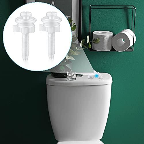 Jetec 2 Pack Toilet Seat Screws Kit, Plastic Bolts Nuts & Washers