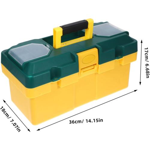 LITTLE DIRTY‼️Large Capacity Plastic Toolbox Organizer Locking Portable Lightweight Tool Storage Box for Handheld Tools Multipurpose Industrial-grade Storage for Outdoor and Travel Use