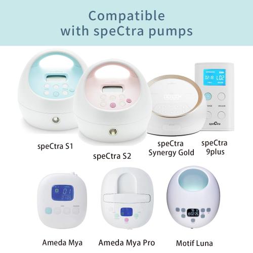 16mm Flange and Duckbill Valve Compatible with Spectra S1 S2 9 Plus Breastpump Replacement to Spectra Pump Parts, Not Original, Replace Accessories.