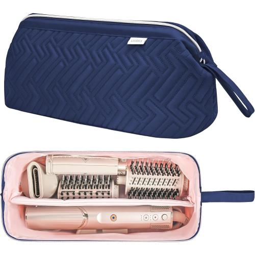 Leudes Hair Tools Travel Bag for Shark Flexstyle Carrying Case Portable Shark Hair Air Wrap Dryer Case Waterproof Dustproof Flat Curling Iron Travel Organizer (Blue)