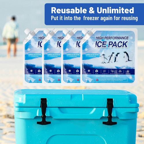 Reusable Ice Packs for Cooler, Freezer Ice Packs for Lunch Boxes, Cooler Ice Packs for Camping Gear, Fishing