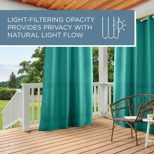 Town and Country 2-pack Indoor/Outdoor Solid Cabana Window Curtains