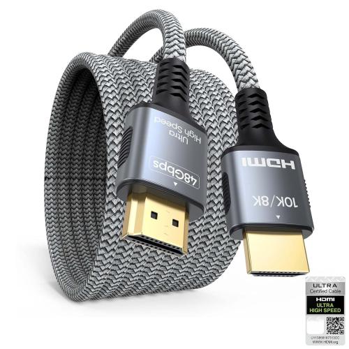 Certified HDMI 2.1 Cable 10FT,8K HDMI 48Gbps Ultra High Speed
