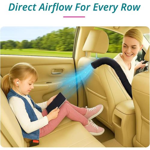 Car AC Vent Extender, Directs Air to Kids & Pets, Extends to 10 FT