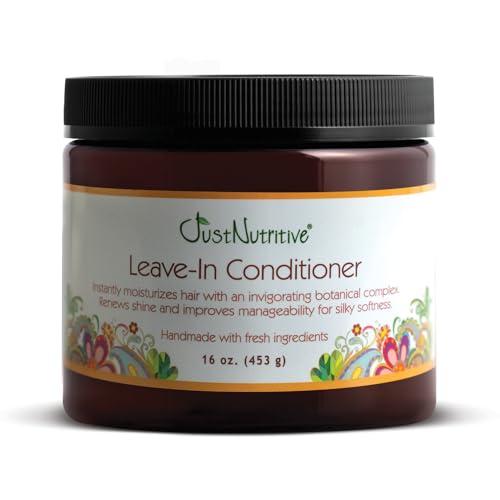 Just Nutritive Leave in Conditioner/Multitasking Leave In for All Hair Types/Pure ingredients fight frizz, split ends and creates radiant healthy shine