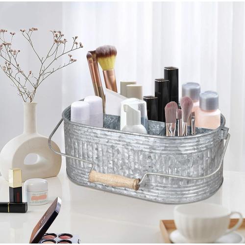 Alpha Living Home Farmhouse Utensils Caddy, Antique Gray, 18.5 x 14.5 x 3 in