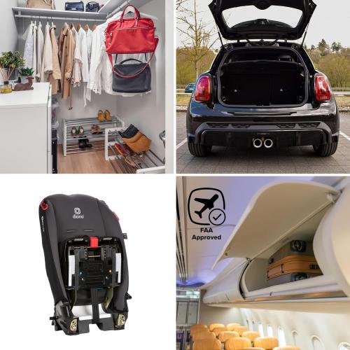 Diono Radian 3R, 3-in-1 Convertible Car Seat, Rear Facing & Forward Facing, 10 Years 1 Car Seat, Slim Fit 3 Across, Gray Slate