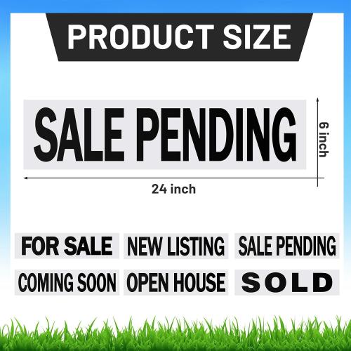 Juexica  Real Estate Rider Signs, Rectangle, White with Black