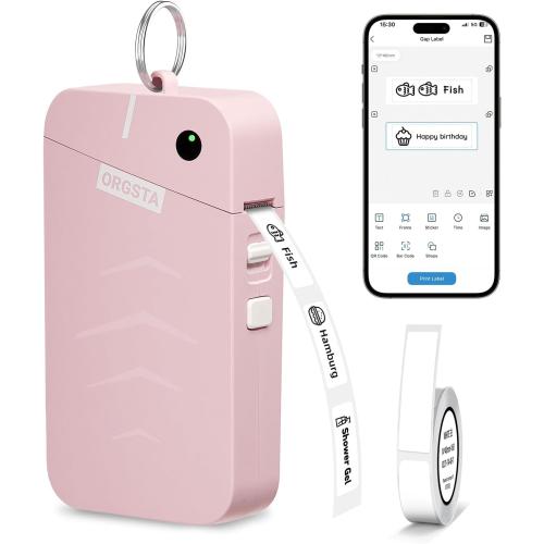 ORGSTA Label Maker, S001 Portable Bluetooth Label Maker Machine with Tape