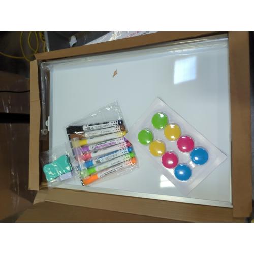 Double-Sided Magnetic White Board with Stand, 16 x 12