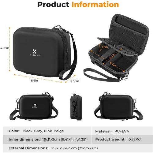 K&F CONCEPT Carrying Case for Digital Camera, Hard Shell Protective Case
