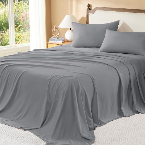 Litanika King Comforter Set with Sheets, 7 Pieces Boho Bed in a Bag