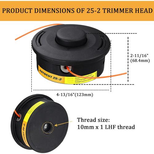25-2 Bump Feed Trimmer Head Compatible with Stihl Weed Eater Head