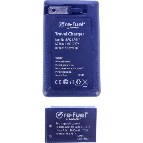 Digipower Replacement Battery & Charger Kit (RFK-LPE17) Black