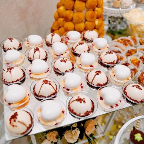 Zezzxu 100 x 2 oz Mini Dessert Cups, 2.5 Inch Round