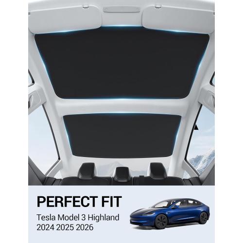 Motrobe for Tesla Model 3 Highland Roof Sunshade 2024-2026 No Gap Sag-Free