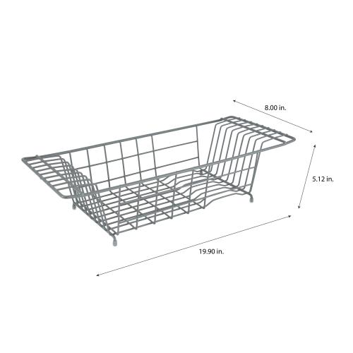 Kitchen Details 1.42-in W x 20-in L x 5.12-in H Metal Dish Rack