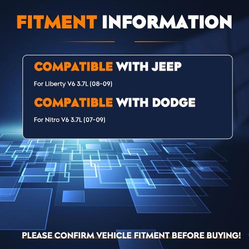 New Starter 3.7 3.7L Fit for Dodge Nitro 2007-2009 3.7L, for Jeep Liberty 2008 2009 3.7L, 12V 10Teeth 1.2Kw, SSDR0466, 4801292AB, 4801292AC, 8000161, 8000242, 410-12597, 6761, 26072