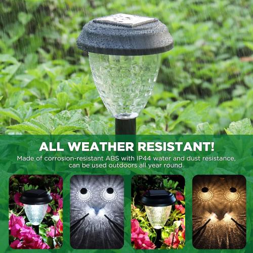 URAGO Super Bright Solar Lights Outdoor Waterproof, Dusk to Dawn Up to 12 Hrs Solar Powered Outdoor Pathway Garden Lights Auto On/Off, LED Landscape Lighting Decorative for Walkway Patio Yard