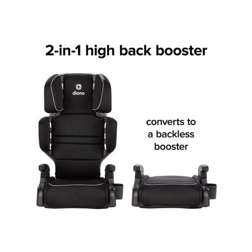 Diono Toddler Connect3 R 2-in-1 High-Back Booster - Black - ONE SIZE