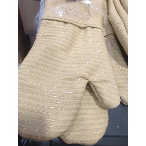 Set of 2 Color beige All-Clad Silicone Oven Mitt,  Cappuccino