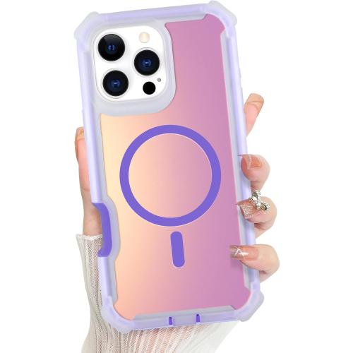 Bonoma for iPhone 16 Pro Max Case Iridescent Crystal Back Corner -Purple