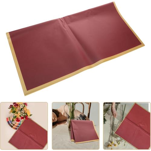 IWOWHERO 20pcs Red Flower Bouquet Wrapping Paper Versatile Paper Wrap for Making Unique Design Floral Wrapping Material for Christmas and DIY Crafts