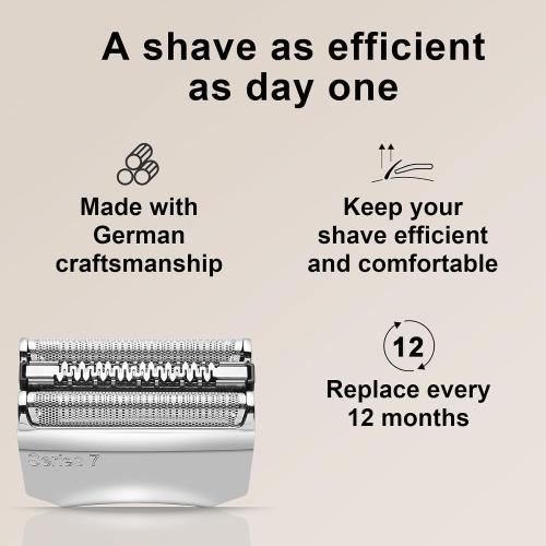 Series 7 70S Replacement Head for Foil Shaver Compatible with Braun Series 7 Shavers 720, 750CC, 760CC, 790CC, 9565 (2 Pack)