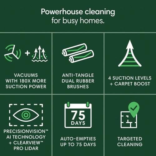 Roomba Max 705 14 in. Robotic Vacuum with Smart Navigation   AutoEmpty Dock in Black