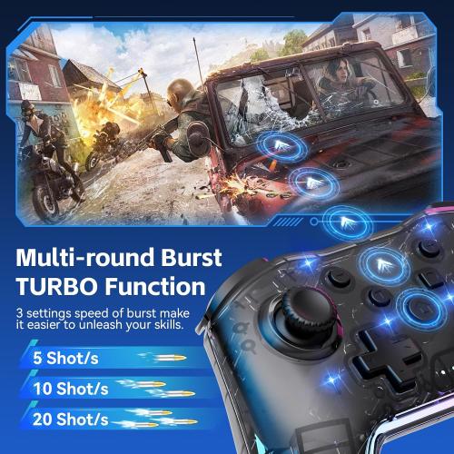 Wireless Pro Ergonomic Controller for Switch/PC/iOS/Andorid