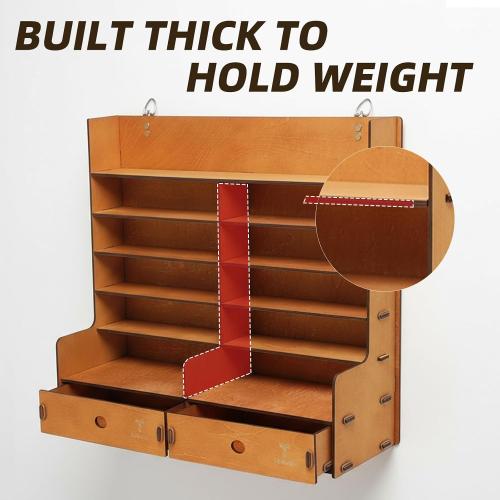 Paint Organizer, Wall Mount Paint Rack for Miniature Hobby