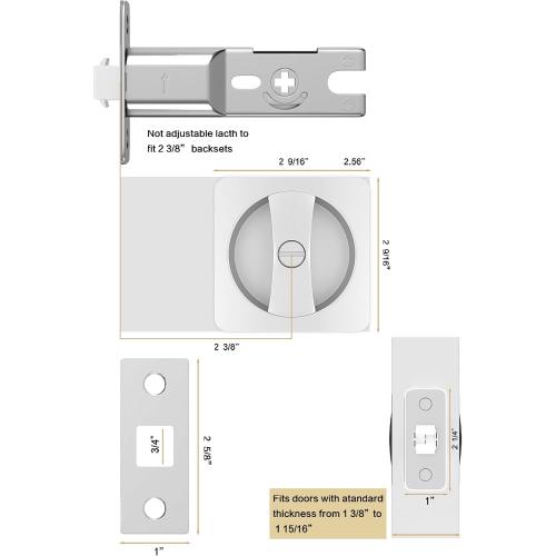 Lethato Pocket Door Hardware Pocket Door Lock Random Color 1Pack