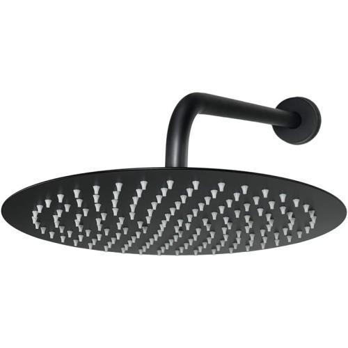 NearMoon Rain Shower Head, Ultra-Thin Design-Pressure Boosting, Awesome Some Experience, High Flow Stainless Steel Rainfall Head (12 Inch, Matte Black)