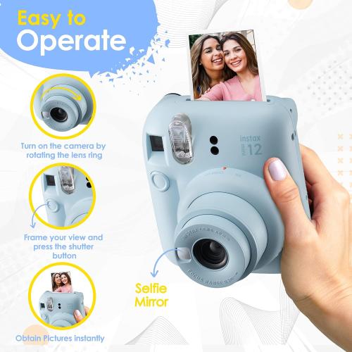 Fujifilm Instax Mini 12 Instant Camera Pastel Blue