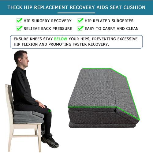 7.5 Extra Thick Hip Replacement Recovery Aids Seat Cushion
