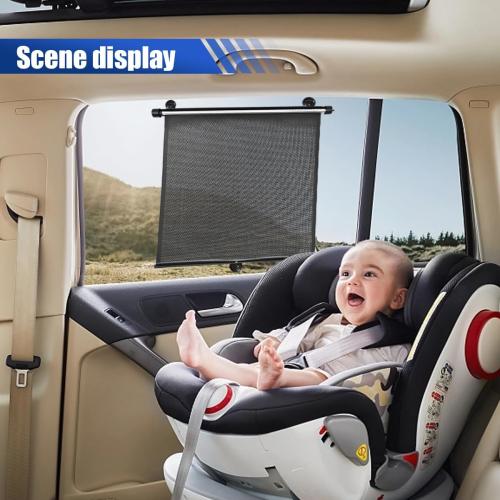 2PCS 18×14 Car Side Window Sun Shade for Baby/Kids, Black