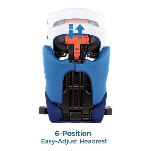 Diono Cambria LE, 2-in-1 Belt Positioning Booster Seat,Backless and High-Back Booster seat for Children from 40—120 lb,17 Wide,6 Headrest Positions,Lightweight with Latch,Blue