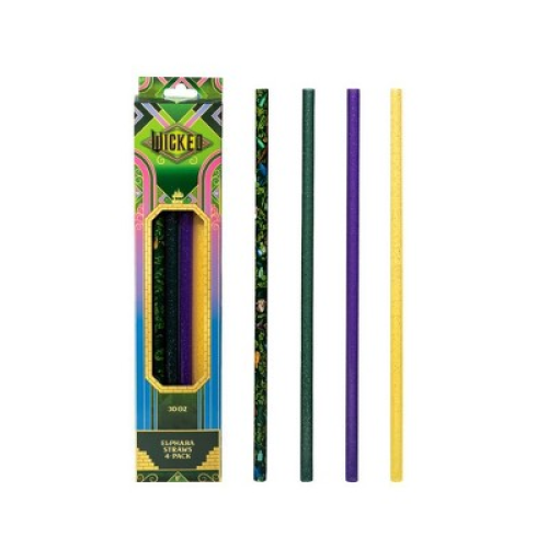 CharCharms 4pk 30oz Water Bottle Straws Wicked 2 Elphaba