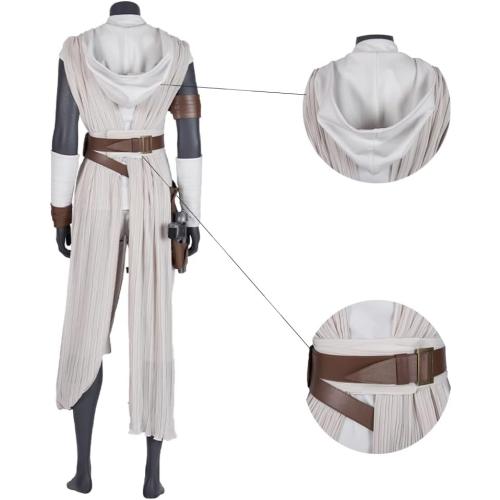 Adult Rey Cosplay Costume Full Set Outfit Halloween Role Play Costume for Women Girls
